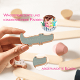 🦁🌳 Montessori ZOO – Holz-Balancier- und Stapelspiel für Kinder ab 2 Jahren ⚖️✨