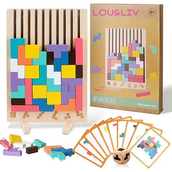 🧩✨ Little Builder – 3D Holz-Tetris Puzzle für kleine Denker:innen 🌈🧠