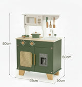 Spielküche Vintage Green – Montessori Holz-Spielküche (3+ Jahre)