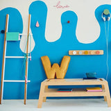 Rainbow Letters Premium Buchstabenkissen Gold 40cm – 3D Samt