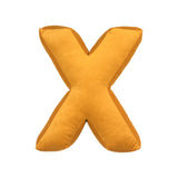 Rainbow Letters Premium Buchstabenkissen Gold 40cm – 3D Samt