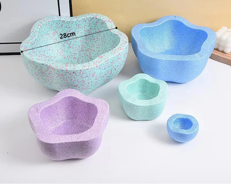 Balance RainBowls 5er Set – Montessori Stapelspielzeug