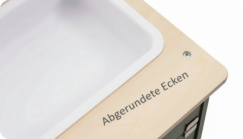 Spielküche Vintage Green – Montessori Holz-Spielküche (3+ Jahre)