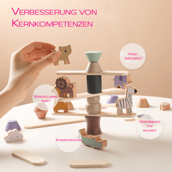 Montessori ZOO – Holz-Balancier- und Stapelspiel