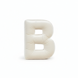 Rainbow Letters Premium Buchstabenkissen Off-White 40cm – 3D Samt