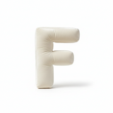 Rainbow Letters Premium Buchstabenkissen Off-White 40cm – 3D Samt