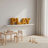 Golden Letter Cushions Bench