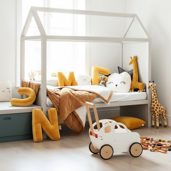 Golden Letter Cushions Nursery