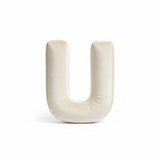 Rainbow Letters Premium Buchstabenkissen Off-White 40cm – 3D Samt