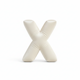 Rainbow Letters Premium Buchstabenkissen Off-White 40cm – 3D Samt