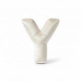 Rainbow Letters Premium Buchstabenkissen Off-White 40cm – 3D Samt